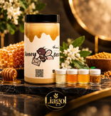 معجون درمانی عسل طبیعی با ژل رویال تازه، جینسینگ، گرده گل، گرده نخل و بره موم