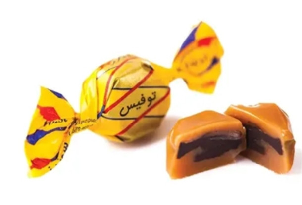 شکلات تافی مغزدار کاکائویی توفیس