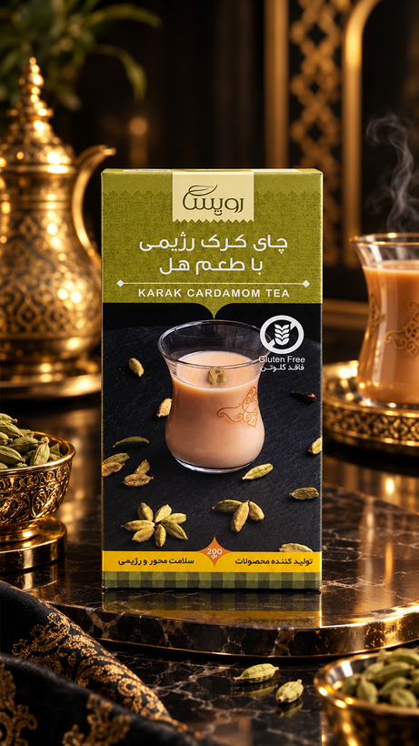 چای کرک رژیمی با طعم هل رویسا – 200 گرم