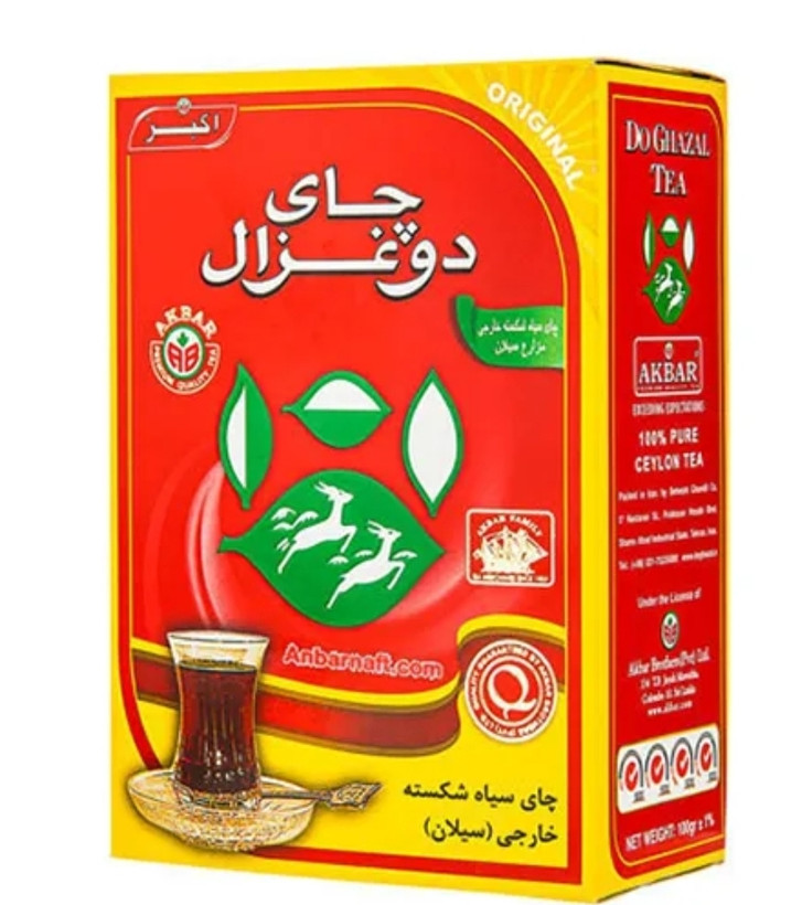 چای دو غزال قرمز اکبر شکسته زرین