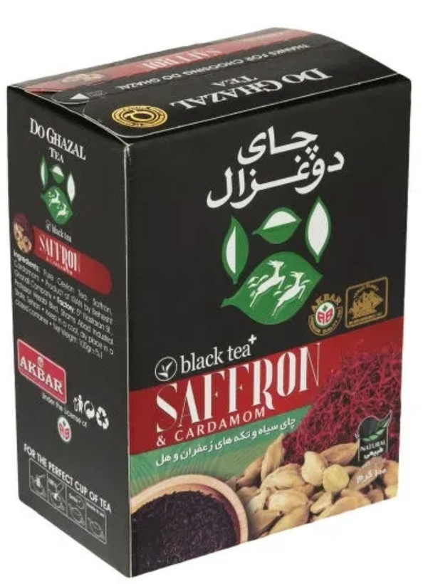 چای دوغزال هل و زعفران- 100 گرم